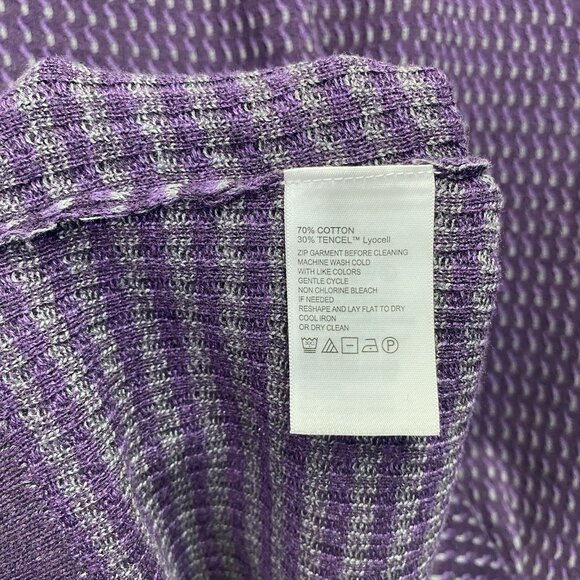 Tommy Bahama Seaport Quater-Zip Mock Neck Pullover Knit Sweater Men XXL Purple - Picture 6 of 12